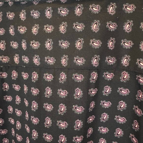 Canali Sportswear Men’s L Paisley Button Down Shirt Navy Pink Cotton Italy Made - Picture 11 of 11